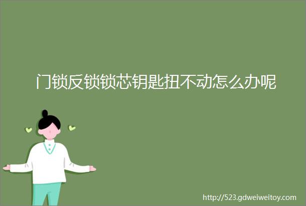 门锁反锁锁芯钥匙扭不动怎么办呢